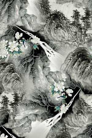 中国风印花华亿平台图片