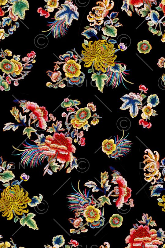 花卉印花华亿平台图片