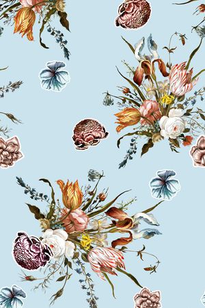 手绘画印花华亿平台图片