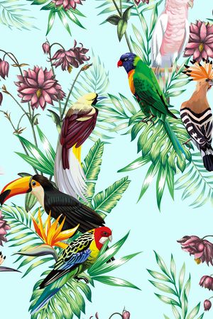 热带植物印花华亿平台图片