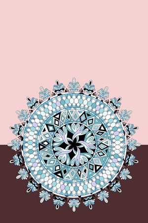 绚烂的几何花卉印花华亿平台图片