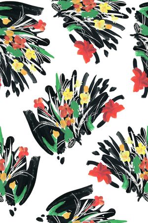 水墨印花华亿平台图片