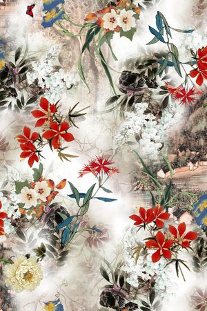 植物印花华亿平台图片