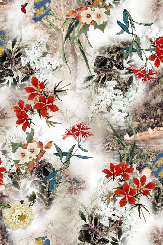 植物印花华亿平台图片