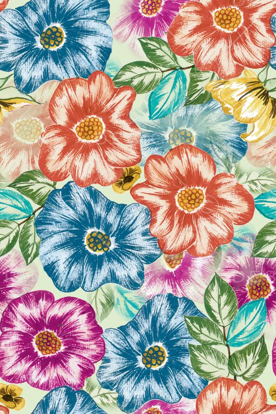 花卉印花华亿平台图片