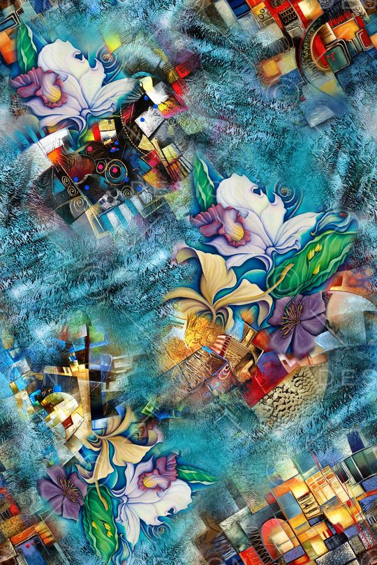 抽象印花华亿平台图片