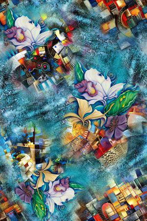 抽象印花华亿平台图片