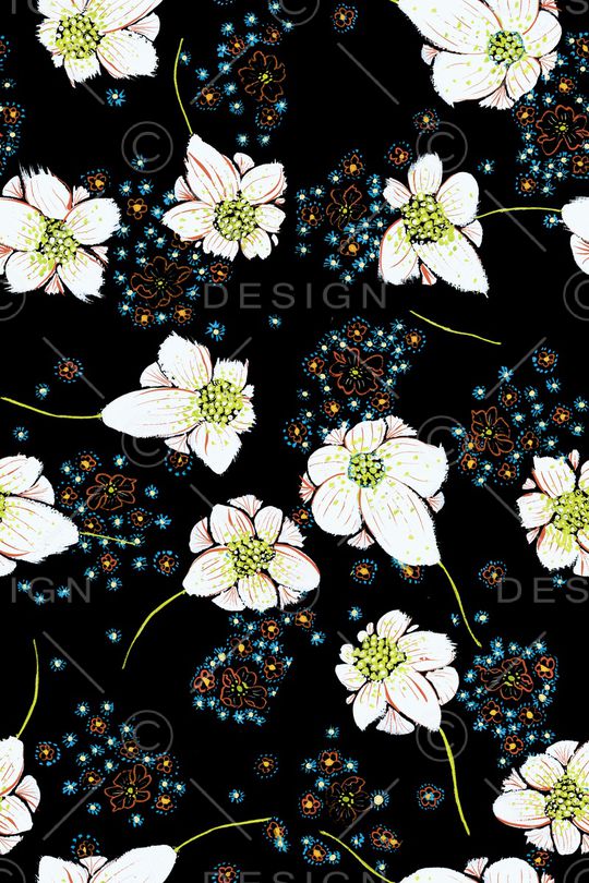 花卉印花华亿平台图片