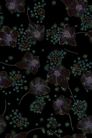 花卉印花华亿平台图片