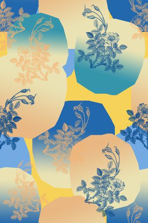 风格化花卉印花华亿平台图片