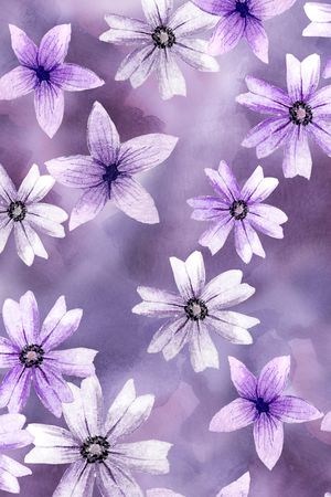 手绘花卉印花华亿平台图片