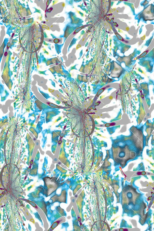 蓝灰印花华亿平台图片