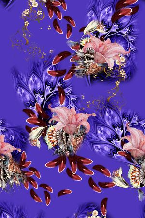 羽毛印花华亿平台图片