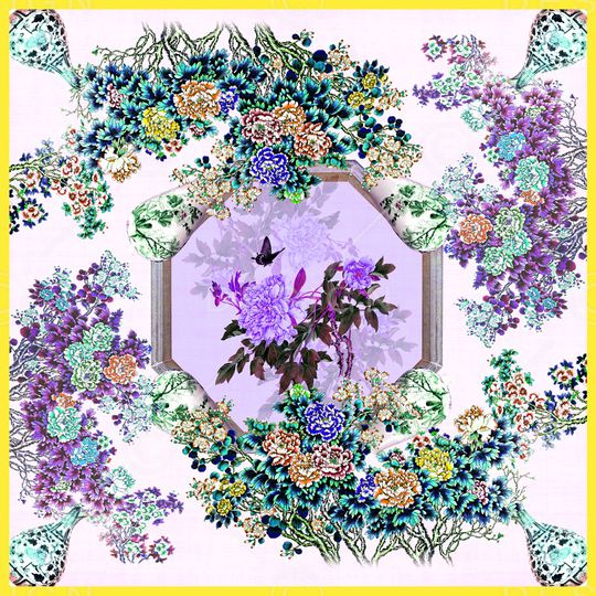 牡丹印花华亿平台图片