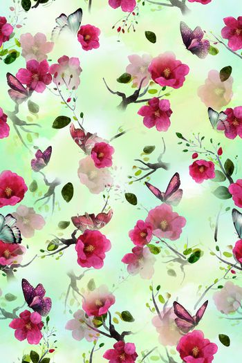 花卉印花华亿平台图片