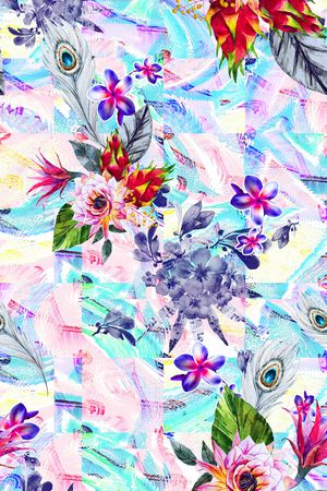 不规则几何印花华亿平台图片