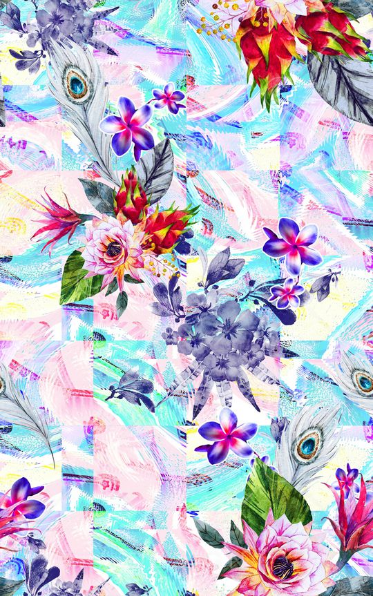 不规则几何印花华亿平台图片