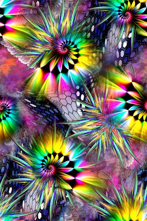 抽象印花华亿平台图片