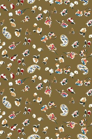 手绘花卉印花华亿平台图片