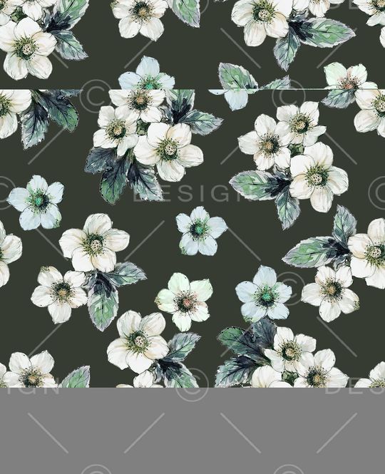 水彩花卉印花华亿平台图片