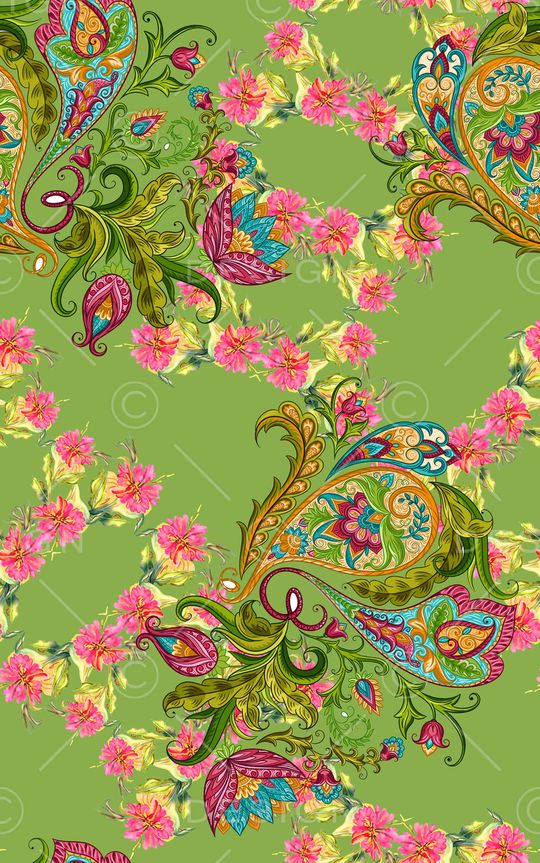 佩斯利印花华亿平台图片