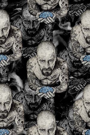 抽象手绘纹理人物数码印花印花华亿平台图片