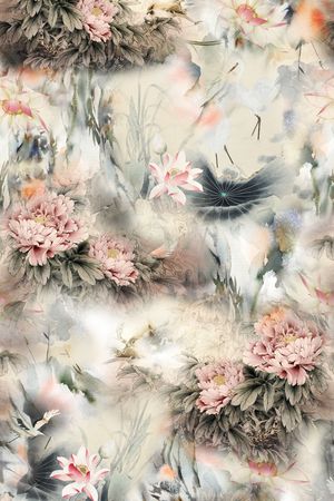 羽毛印花华亿平台图片