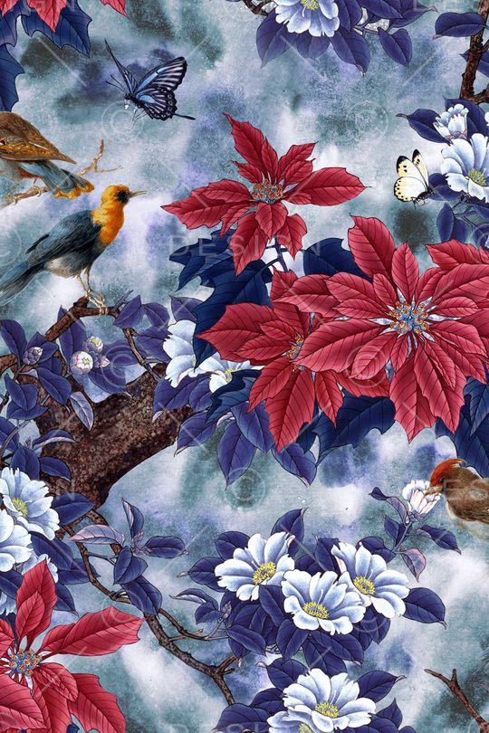 花卉印花华亿平台图片