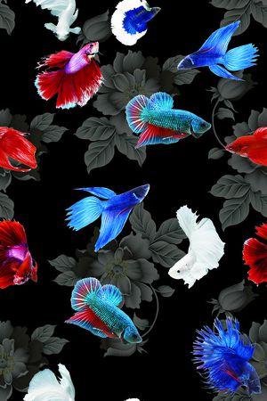 潮流图案印花华亿平台图片