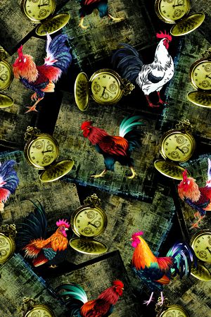 潮流图案印花华亿平台图片