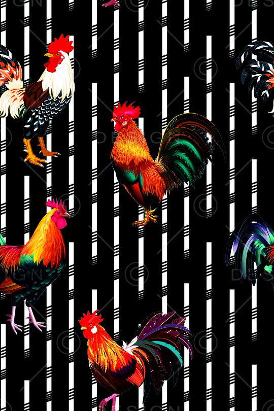 潮流图案印花华亿平台图片