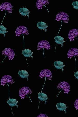 复古花卉系列印花华亿平台图片