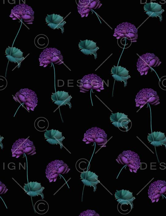 复古花卉系列印花华亿平台图片