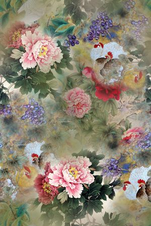 中国风印花华亿平台图片