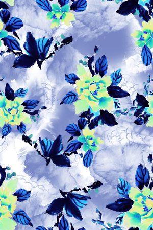 水墨元素印花华亿平台图片