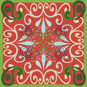 风格化花卉印花华亿平台图片