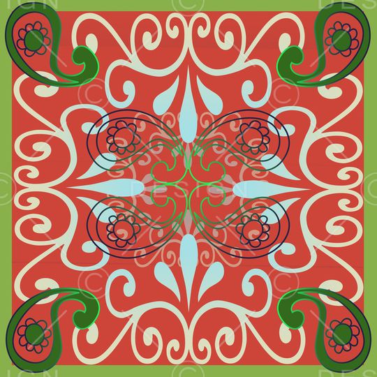 风格化花卉印花华亿平台图片