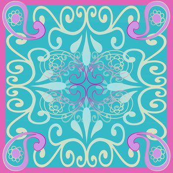 772899-170114民族风主题丝巾(佩斯利