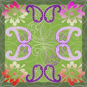 风格化花卉印花华亿平台图片