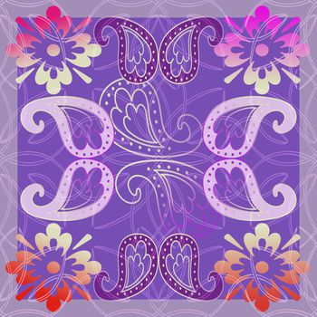 772903-170114民族风主题丝巾(佩斯利