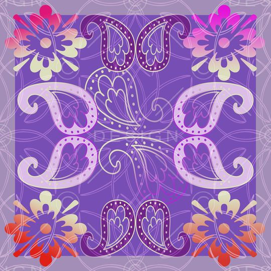 风格化花卉印花华亿平台图片