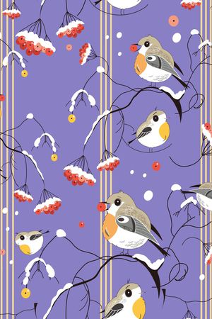 装饰、鸟、果子印花华亿平台图片