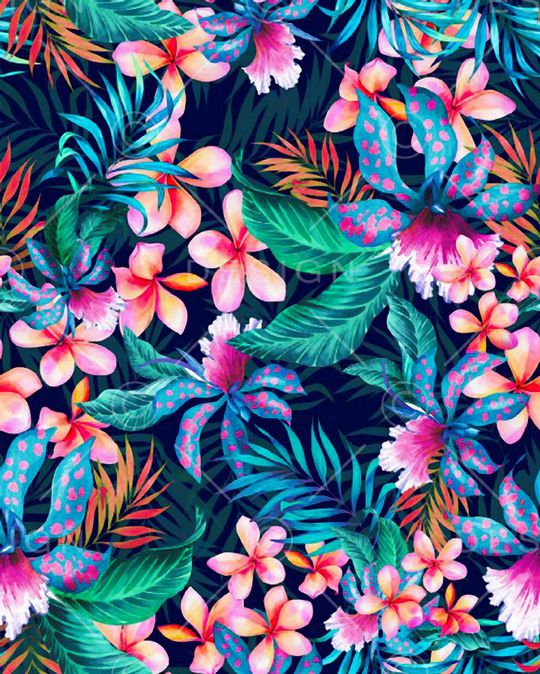 热带雨林印花华亿平台图片