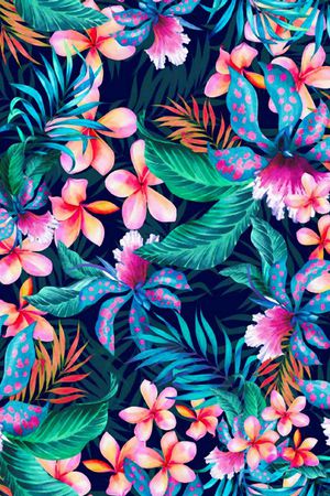 热带雨林印花华亿平台图片