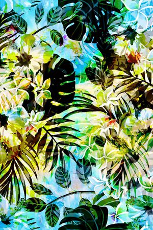 热带雨林印花华亿平台图片