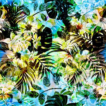 热带雨林印花华亿平台图片