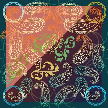 773056-170114民族风主题丝巾(佩斯利