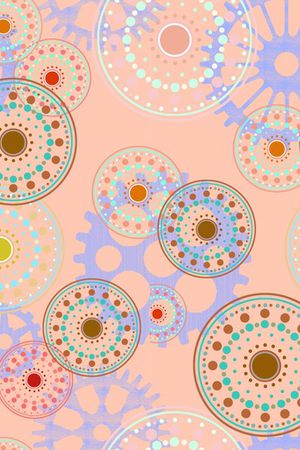 装饰、圆、齿轮印花华亿平台图片