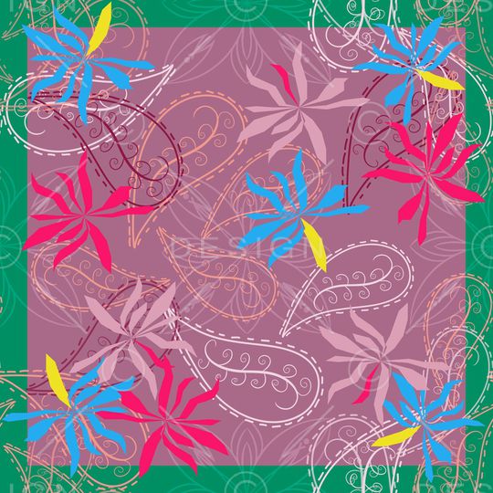 丝巾围巾秀场印花华亿平台图片