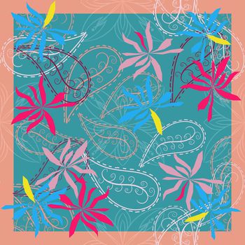 773111-170114民族风主题丝巾(佩斯利